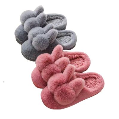 China Fashion trend children's cotton slippers autumn/winter boys/girls/baby shoes indoor children's wool bag non-slip heel padded shoes plush sli for sale