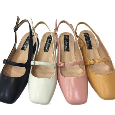 China Thermal Flat Thick Square Heels Ladyshoes for sale