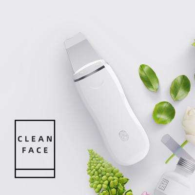 China Portable Electric Face Spatula Skin Peeling Machine DEEP CLEANSING Dead Ultrasonic Skin Facial Scrubber for sale