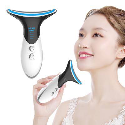 China NECK Anti Wrinkle Device Led Light Therapy Massager Neck Skin Care Beauty Facial Massage Tighten Neck Lift Device for sale