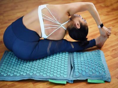 China Lightweight Acupressure Mats with Pillow Mat for Back Neck Relief Massage, Yaga Mat with Canvas Carry Bag for sale