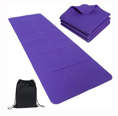 China Waterproof Non-Slip Exercise Mat Portable Travel Pilates Eco Friendly Foldable Yoga Mat for sale