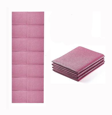 China Factory Wholesale Portable Travel PVC Pilates Yoga Folding Mat Waterproof for sale