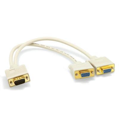 China Camera 2 VGA 15 Pin Male To VGA Female Video Monitor 30CM Cable Converter Adapter for sale