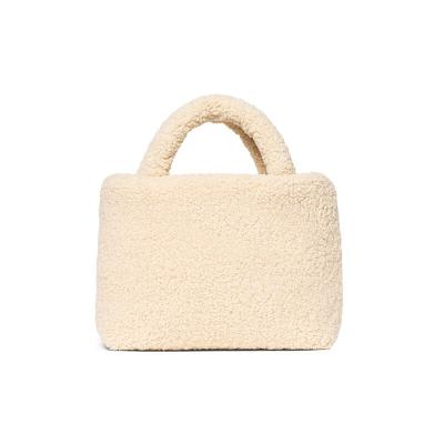 China Hot-selling Fashion Solid Color Square Bag Everyday Life 2022 Design Faux Wool Warm Fluffy Handbag Cute Bag for sale