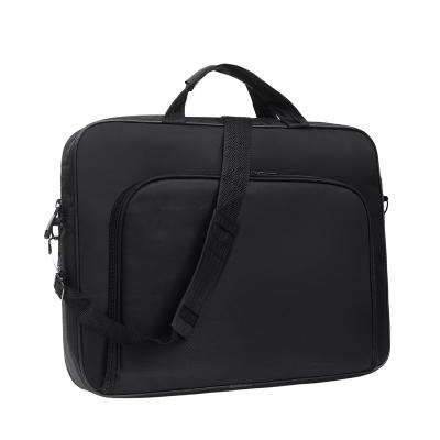 China Wholesale Black Customized LOGO Laptop Shoulder Bag Fashion Multifunctional Simple Portable Large Capacity Office Laptop Bag for sale