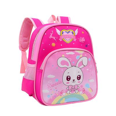 China Popular girl boy kindergarten school backpack schoolbag nylon large capacity cute anti splash custom logo student bag for sale