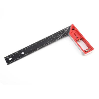 China Woodworking measuring 30CM Multi-functional Stainless Steel Woodworking Square Ruler 90 Degree Angle Measuring Ruler for sale