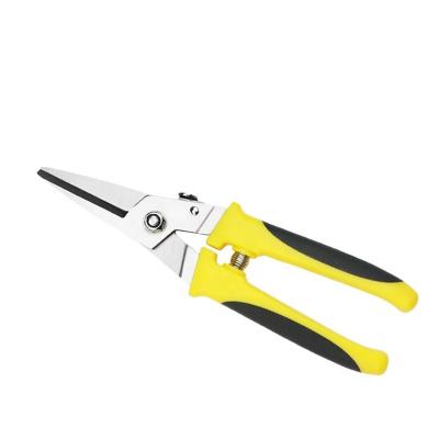 China Anti-Slip Grip Multi-purpose Plastic Handle Blade Hedge Shear Wholesale Good Quality Garden Pruning Shears Metal Sheet Cutter for sale