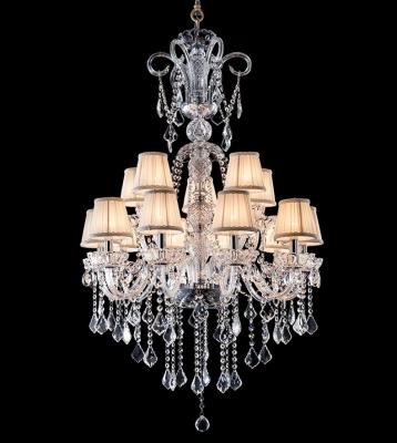 China Contemporary Long Large Foyer Chandelier Light Stair Crystal Modern Fashion Living Room Dining Hall Complex Staircase Lighting Chandeliers for sale