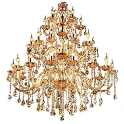 China Contemporary Large Crystal Chandelier 6/8/10/15/18/24/30 Lights Transparent/amber/gold/cognac K9 Crystal LED 20 Contemporary Hotel 1 Pc Ltd. for sale