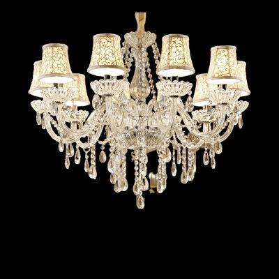 China Modern Room Chandelier K9 Hanging Lights Fixture Wedding Decoration Pendant Lamp Clear Crystal 10 Iron Modern Nordic Light 80 Gua 1 Pc for sale