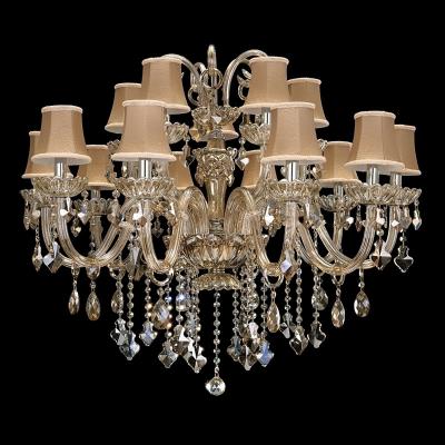 China American style Crystal Lighting Chandelier Lamp European Style Bedroom Villa Living Room Lights Crystals Indoor Lights Modern LED Glass Cognac for sale