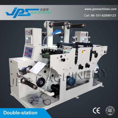 China Other JPS-320C-TR price gun label two head slitting and rotary die cutting machine with turret rewinder for sale