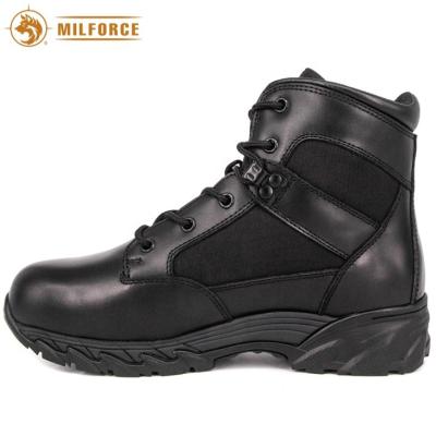 China Anti-Smell Milforce Men Winter Camping Qatar Leather Black Military Boots for sale