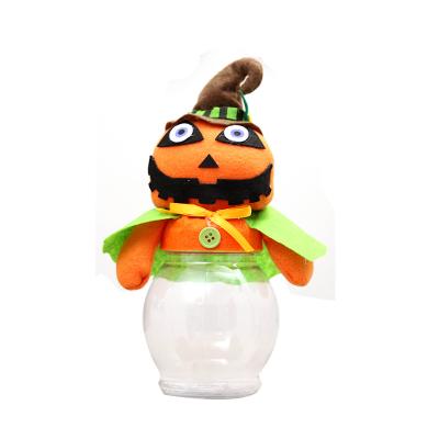 China Eco-friendly Hot Sale Halloween Food Storage Plastic Candy Jar With Lid For Candy Packaging for sale