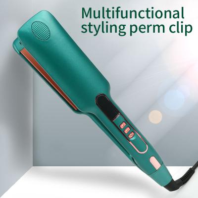 China Wide Flat Hair Straightener Ceramic Household Iron Professional Rechargeable Infrared Hair Straightener for sale