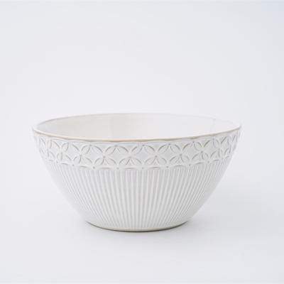 China Viable Unique Design Horn Shape Salad Rhombus Tableware Porcelain Serving Bowl for sale