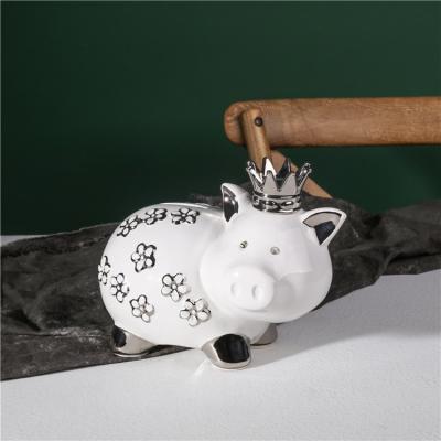 China Gift Figurine Best Selling Home Decor Cute Design Tableware Ceramic Piggy Bank For Birthday Gifts for sale