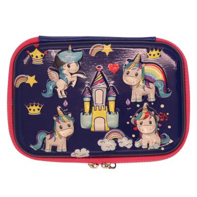 China Schools & Desks Wholesale Custom Leather Hard EVA Carrying Large Pencil Box Case Cartoon Pencil Case School Storage For Colored Pencils for sale