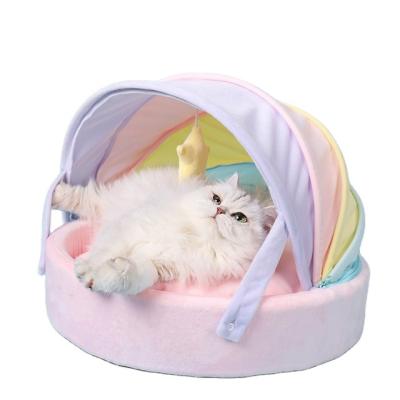 China Cat Bed House Warm Stocked With Star Toys Pet Bed For Cats And Dogs Pet Cozy Nest for sale