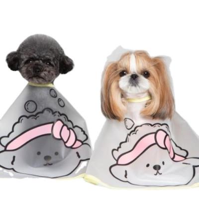 China Instagram Hot Stored Cat Dog Hair Cap Tear Stain Waterproof Ear Face Wash Cap Bib Coveralls for sale