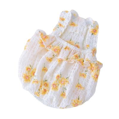 China Stocked Pet Spring Lace Sling Cat Small and Fall Teddy Bear Pomeranian Schnauzer Spring Dog Clothes for sale