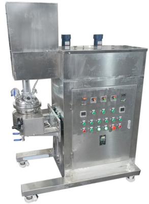 China High-shear emulsifier for vegetable salads, stainless steel 304, manual pouring, electric heating, manual batching for sale