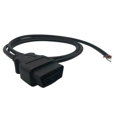 China Car Diagonis OEM J1962 12V OBD System 16 Pin Male Cable To Open 1 Meter With 16 Wires for sale