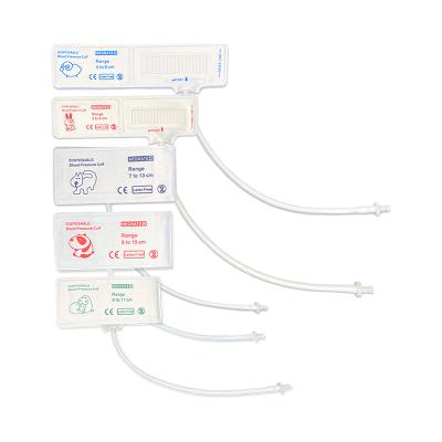 China Veterinary Animal Use 5 Pieces Medical Grade Disposable Blood Pressure NIBP Slap Neo Single 1 - 5 Tube For Veterinary Range 3-15 cm for sale