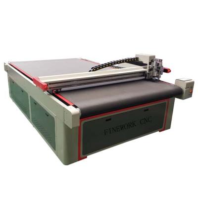 China Automatic Cloth Cutter CNC Fabric Cutter Auto Straight Cloth Knife Feeding Table for sale