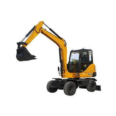 China Construction Material Shops ORIEMAC Hydraulic Excavator 6ton Wheel Mini Excavator XE60WA for sale