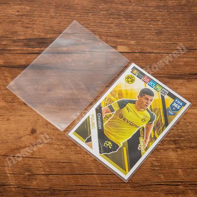 China Trading Card Penny Clear Card Sleeves Standard Size 66x91mm Page Protector For Soccer Football Trading Cards for sale