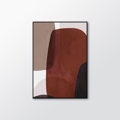 China Modern classic dark red theme printing home and hotel decoration view art of newest popular home decoration minimalist for sale