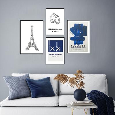 China Newest Modern Design Abstract Paris Trend Style Themed Show Pieces For Decoration Hotel Home Home Decors Framed Art for sale