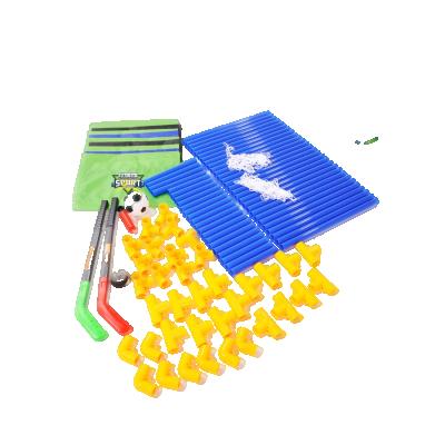 China Kids gift The easy to build indoor playgroud kids toy set combined of indoor football and air hockey game toy for kids for sale