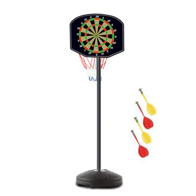 China Innovative 12mm MDF Board 2-in-1 Basketball Backboard With Magnetic Darts Combination Board Game For Kids for sale