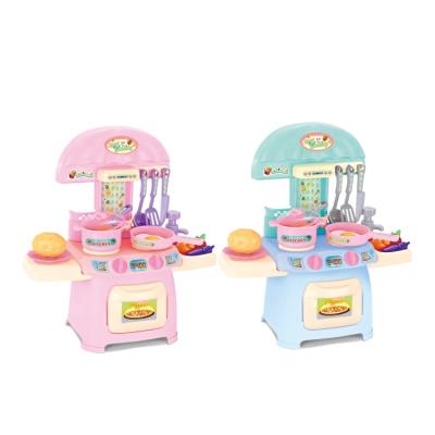 China Plastic Colorful Mini Play House Kids Play Toys with Music Light Cooking Toy Plastic Kitchen Toys for Girls for sale