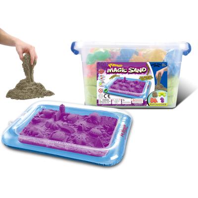 China Innovative wholesale magic sand toy set vulnerable space diy sand with mold for chldren for sale