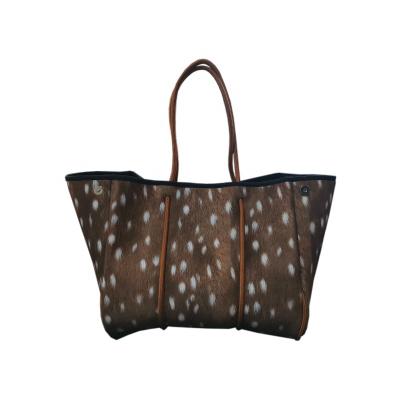 China Lady High-quality Customized Neoprene Tote Bag Extra Large Beach Bag Neoprene Bag for sale