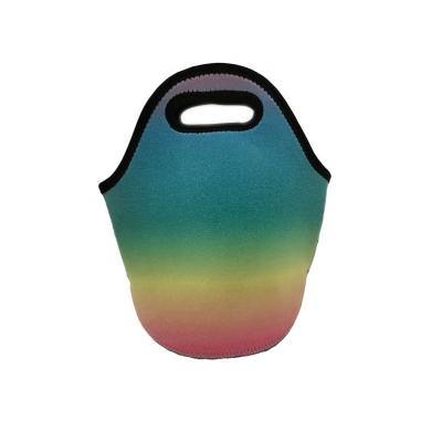 China Lady Customize Colorful Logo Office Insulated Lunch Bag Neoprene Lunch Bag for sale