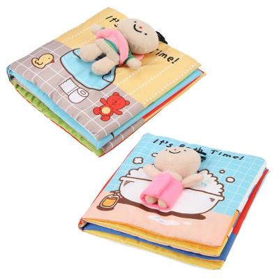 China 2020 Hot Selling Eco-friendly Material Educational Baby Learning 3d Washable Cloth Toy Book for sale