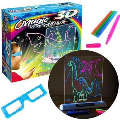 China Drawing Toys 2020 New Hot Selling Magic 3D LED Children Writing Drawing Pad for sale