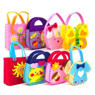 China Color Felt Bag DIY Colorful Animal Felt Handmade Set Creative Kids Toys Material Bag for sale