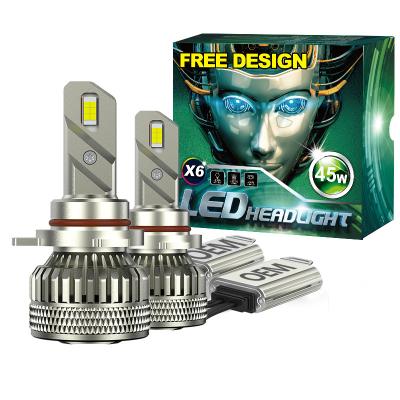 China 95% Best Selling Auto Headlight Bulb 20000lm 90W LED 9012 Cars X6 Series Lighting System Kuwait India Egypt Brazil LED for sale