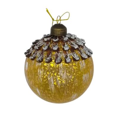 China Merry Christmas Large Christmas Bauble Glass Decorative Hanging Ornaments Clear Glass Ball for sale