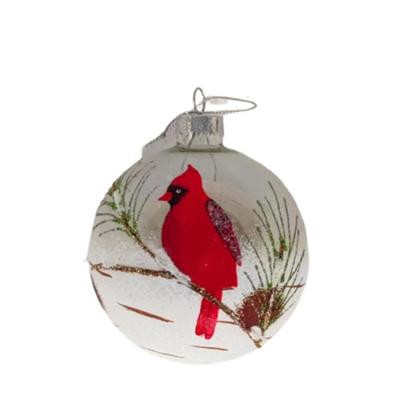 China Glass Most Popular Christmas Decor Baubles 10Cm Glitter Glass Christmas Home Balls for sale