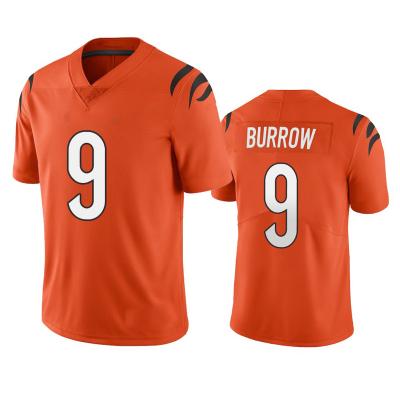 China Antibacterial Super Bowl LVI Supports Men's Cincinnati 1 Joe Burrow 85 Higgins Ja'Marr Chase 9 Football Jersey for sale