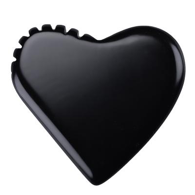 China Custom Heart Shaped Edge Comb Logo Gua Sha Bian Stone Face Lift Jade Gua Sha Anti-Wrinkle Scraping Anti Aging Tool for sale