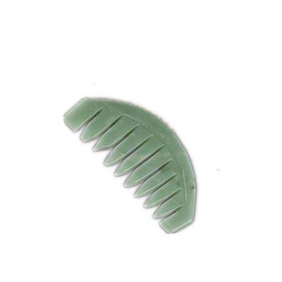 China Natural Green Face Xiuyan jade gua sha stone nephrite jade gua sha massage tool green jade gua comb for sale